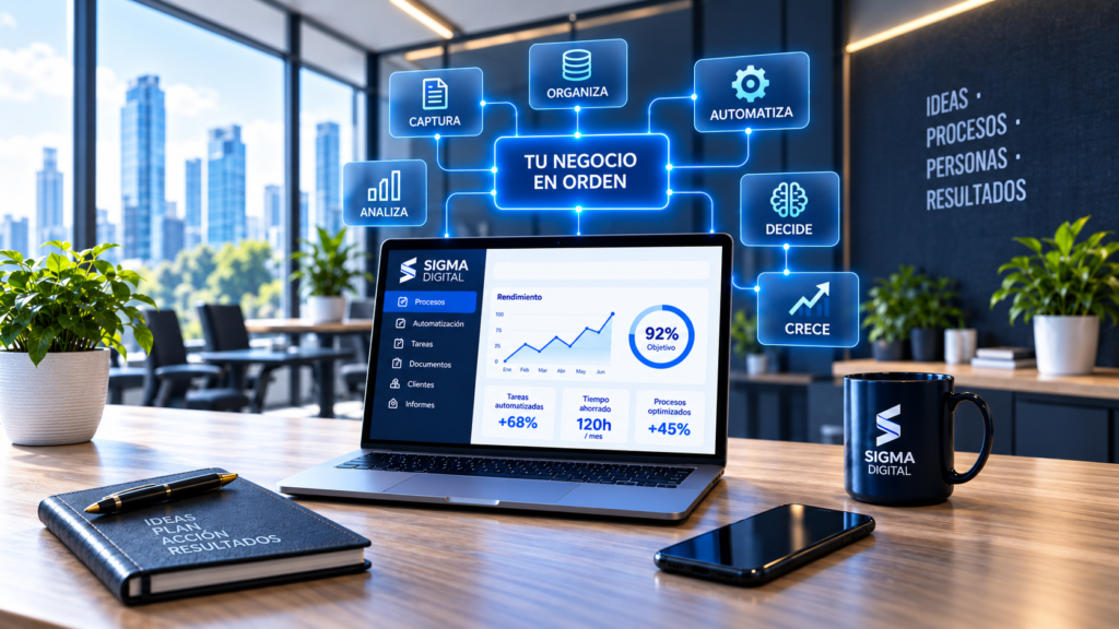 Sistema SIGMA DIGITAL para organizar, automatizar y controlar procesos de negocio